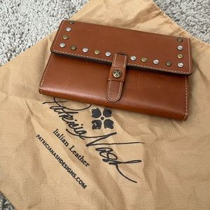 Patricia Nash Studded Large Brown Wallet